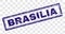 Scratched BRASILIA Rectangle Stamp
