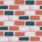 Scratched brick wall seamless vector pattern background.