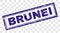 Scratched BRUNEI Rectangle Stamp