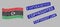 Scratched Copyrighted Stamp Seals and Targeting Waving Libya Flag - Collage with Route Marks