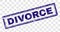 Scratched DIVORCE Rectangle Stamp