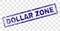 Scratched DOLLAR ZONE Rectangle Stamp