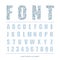 Scratched font Style alphabet, Vector illustration.