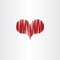 scratched heart vector icon symbol