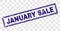 Scratched JANUARY SALE Rectangle Stamp