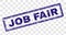 Scratched JOB FAIR Rectangle Stamp