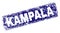 Scratched KAMPALA Framed Rounded Rectangle Stamp