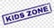 Scratched KIDS ZONE Rectangle Stamp