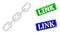 Scratched Link Stamps and Triangular Mesh Chain Integrity Icon