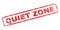 Scratched QUIET ZONE Rounded Rectangle Stamp