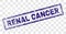 Scratched RENAL CANCER Rectangle Stamp