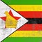 Scratched Republic of Zimbabwe flag