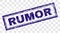 Scratched RUMOR Rectangle Stamp