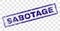 Scratched SABOTAGE Rectangle Stamp