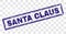 Scratched SANTA CLAUS Rectangle Stamp