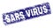 Scratched SARS VIRUS Framed Rounded Rectangle Stamp