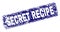 Scratched SECRET RECIPE Framed Rounded Rectangle Stamp