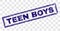 Scratched TEEN BOYS Rectangle Stamp