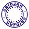 Scratched Textured ABIDJAN Round Stamp Seal