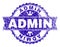 Scratched Textured ADMIN Stamp Seal with Ribbon