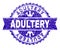 Scratched Textured ADULTERY Stamp Seal with Ribbon