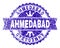 Scratched Textured AHMEDABAD Stamp Seal with Ribbon