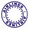 Scratched Textured AIRLINES Round Stamp Seal