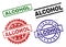 Scratched Textured ALCOHOL Stamp Seals