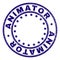 Scratched Textured ANIMATOR Round Stamp Seal