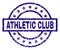 Scratched Textured ATHLETIC CLUB Stamp Seal