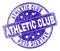 Scratched Textured ATHLETIC CLUB Stamp Seal