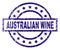 Scratched Textured AUSTRALIAN WINE Stamp Seal