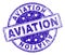 Scratched Textured AVIATION Stamp Seal