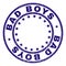 Scratched Textured BAD BOYS Round Stamp Seal