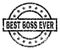 Scratched Textured BEST BOSS EVER Stamp Seal