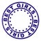 Scratched Textured BEST GIRLS Round Stamp Seal