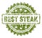 Scratched Textured BEST STEAK Stamp Seal