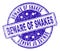 Scratched Textured BEWARE OF SNAKES Stamp Seal