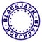 Scratched Textured BLACKJACK Round Stamp Seal
