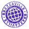 Scratched Textured BRAZZAVILLE Stamp Seal