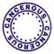 Scratched Textured CANCEROUS Round Stamp Seal