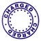 Scratched Textured CHARGED Round Stamp Seal