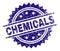 Scratched Textured CHEMICALS Stamp Seal