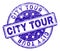 Scratched Textured CITY TOUR Stamp Seal