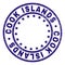 Scratched Textured COOK ISLANDS Round Stamp Seal