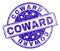 Scratched Textured COWARD Stamp Seal