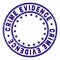 Scratched Textured CRIME EVIDENCE Round Stamp Seal