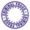 Scratched Textured CRIMINAL FRAUD Round Stamp Seal