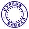 Scratched Textured CYPRUS Round Stamp Seal