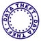 Scratched Textured DATA THEFT Round Stamp Seal